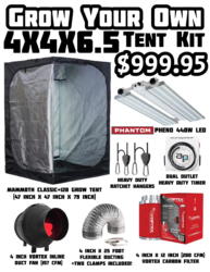 Grow Your Own 4x4x6.5 Tent Kit