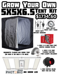 Grow Your Own 5x5x6.5 Tent Kit